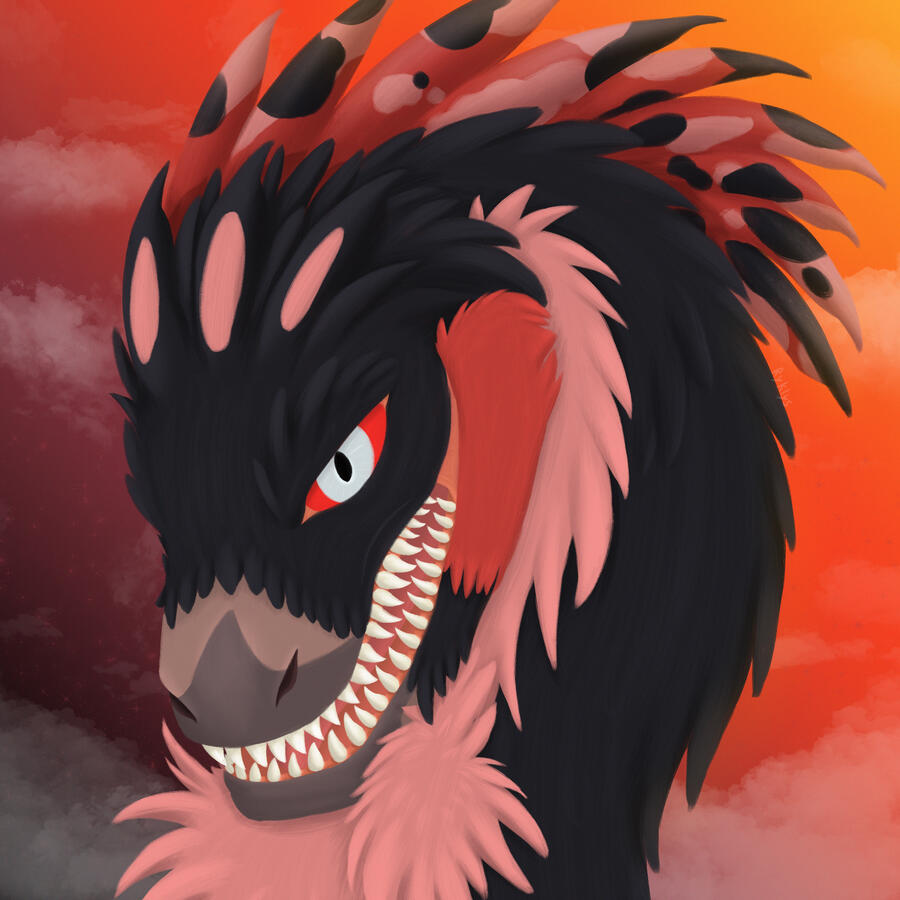 Scarab Montu Painted Headshot